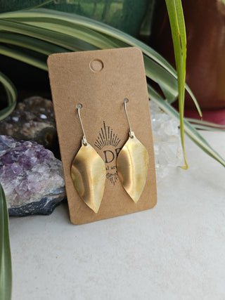 Brass Leaf Earrings