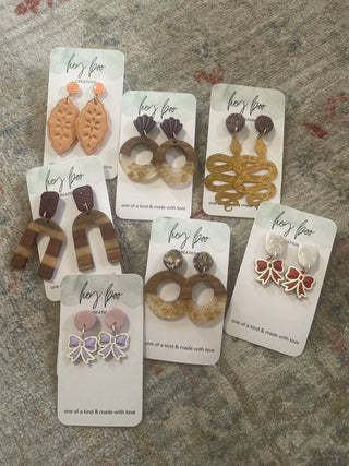 Warm color earrings