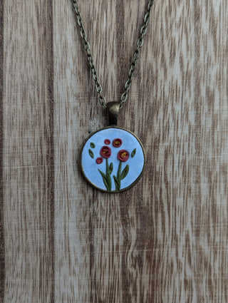 August Birth Flower Clay Necklace