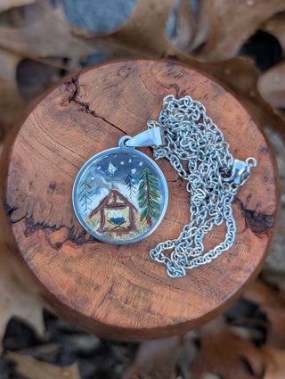 Nativity Clay Necklace