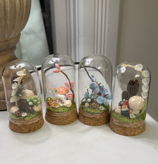 Glass Dome Wee Wonderland Spring Vintage