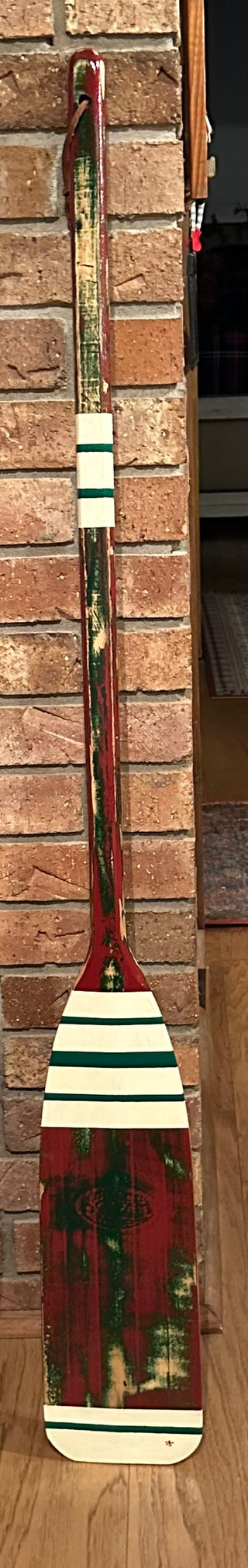48 Inch Vintage Red and Green Paddle
