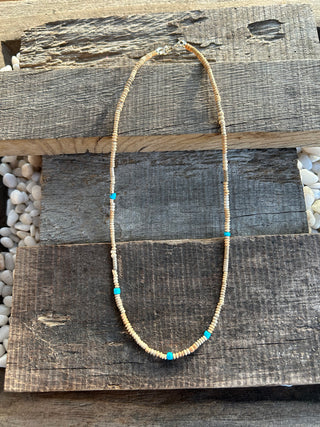 Clay and Turquoise Beads Necklace