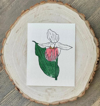 Lady's Slipper Stamped Card