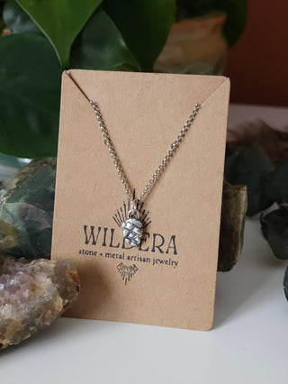 Pinecone Charm Necklace