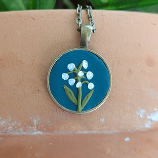 May Birth Flower Clay Necklace