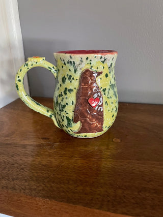 Green Speckled Penguin Mug
