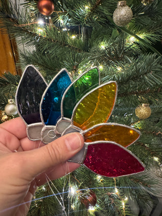 Stained Glass Ornament - XMas Light Bulb