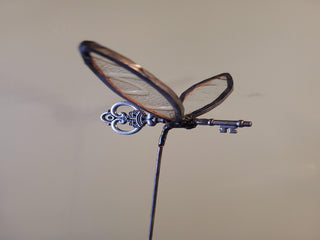 Stained Glass Key Bug Planter Stake
