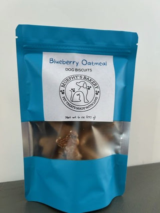Blueberry-Oatmeal Dog Biscuits
