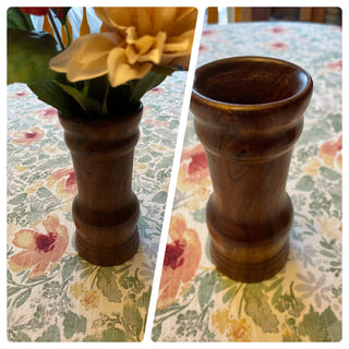 Wood Flower Vases Assorted
