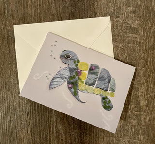 Turtle nature art card