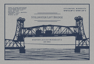 Custom Wool Throw - Stillwater Bridge