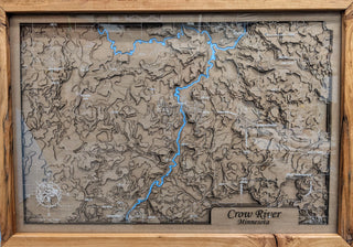 Custom Map Topography 26x38