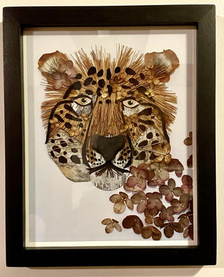 Cheetah print with handmade black frame