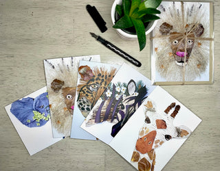 Safari nature art card pack