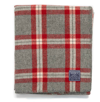 Minnehaha Falls Heavy Red Wool Throw