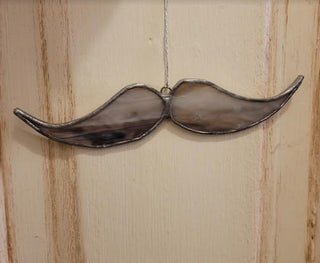 Stained Glass Mustache Suncatcher