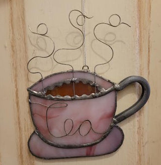 Stained Glass Tea Cup Suncatcher